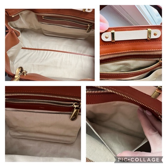 Chloé Alice leather shoulder bag in beige & brown + certificate of authenticity - Picture 5 of 9